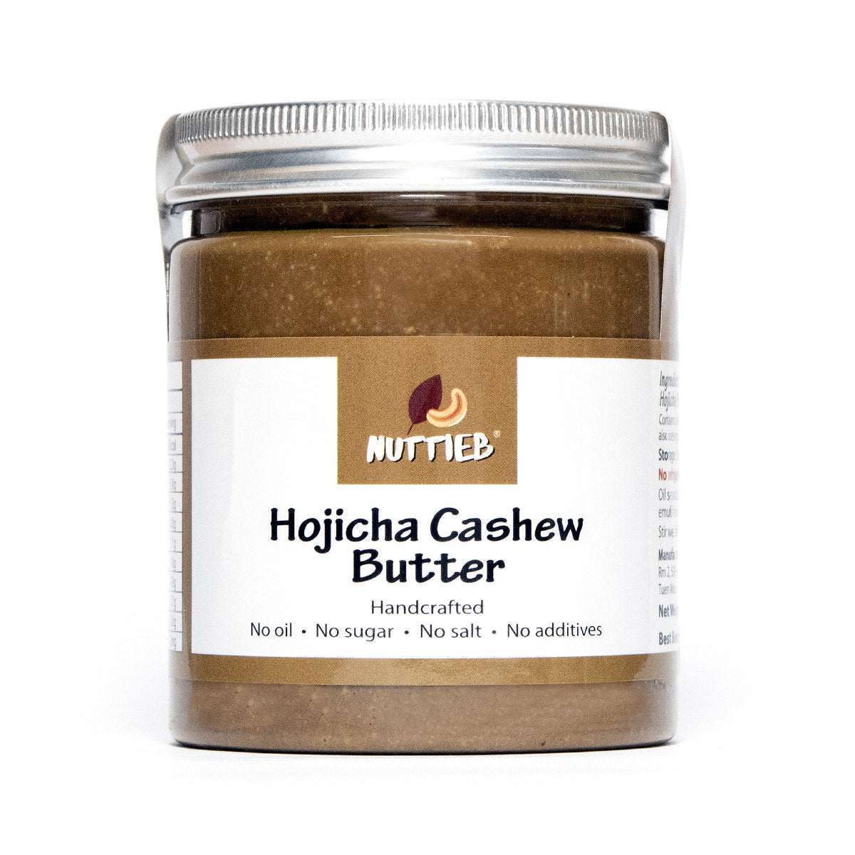 🤎焙茶腰果醬 Hojicha Cashew Butter (Smooth) nuttie.b