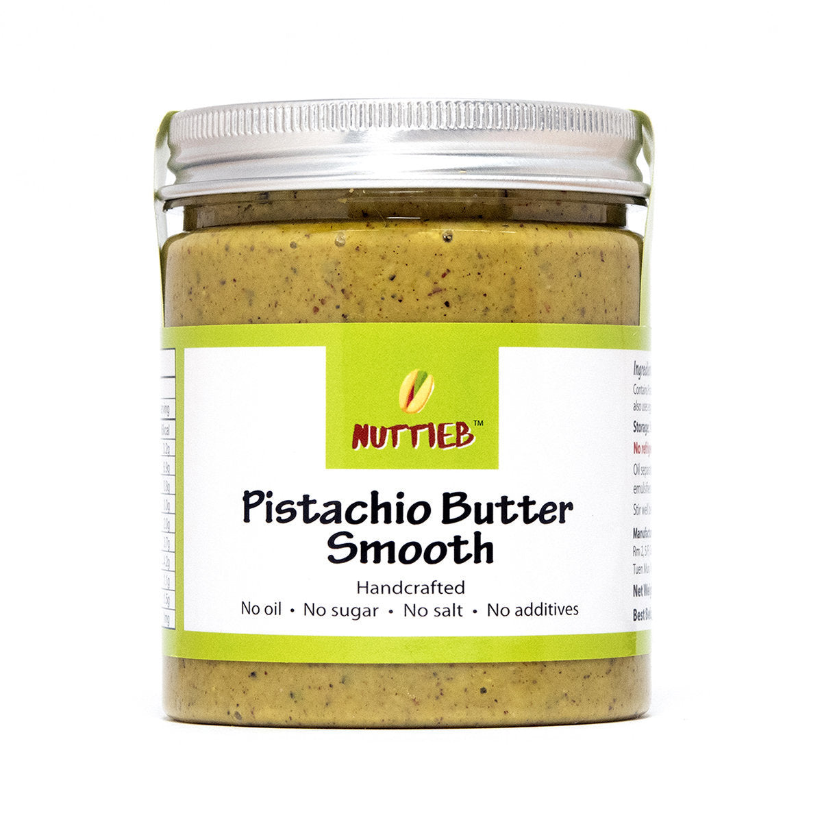 💚開心果醬 Pistachio Butter (Smooth) nuttie.b